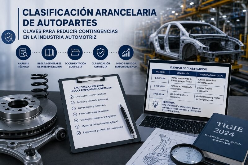 Clasificación arancelaria de autopartes